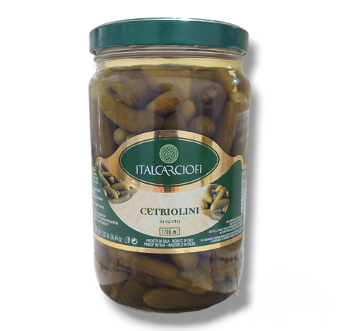 Огірки корнішони ТМ Italcarciofi 1700 мл